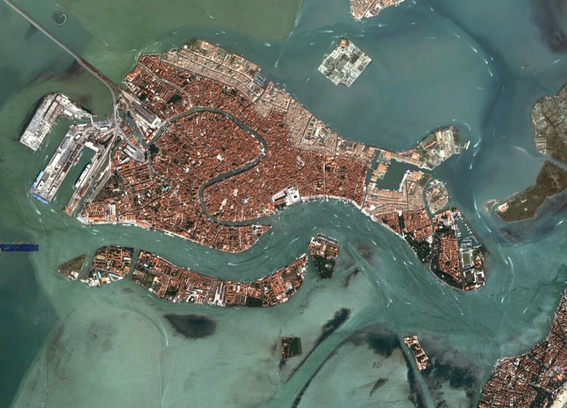 Vue aérienne de Venise