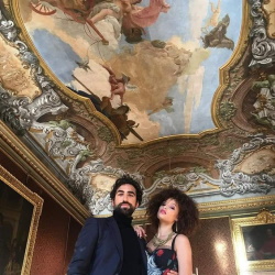 Juliette et Domenico au Palazzo Pisani Moretta avec ses plafonds sublimes